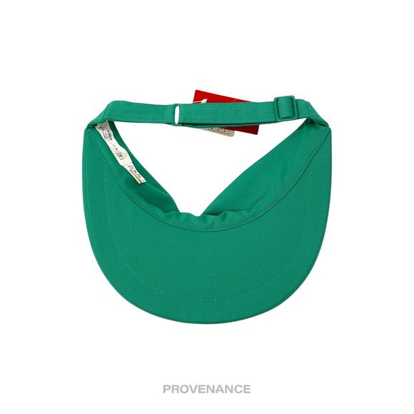 🔴 Balenciaga BB Logo Embroidered Visor - Green Vintage NOS - Picture 5 of 9